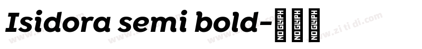 Isidora semi bold字体转换
